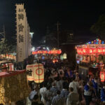 宵宮24日で、藤巖神社と忠魂碑前と闘鶏神社鳥居前の勤め