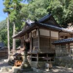 天王池前の須佐神社でのお祭り獅子舞